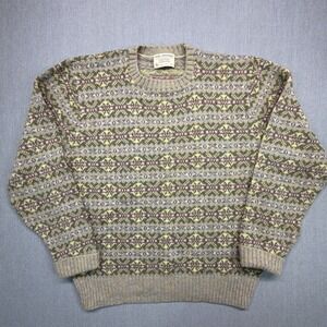 Vtg The Moors Lord Jeff Shetland Wool Knit Sweater XL Made In USA